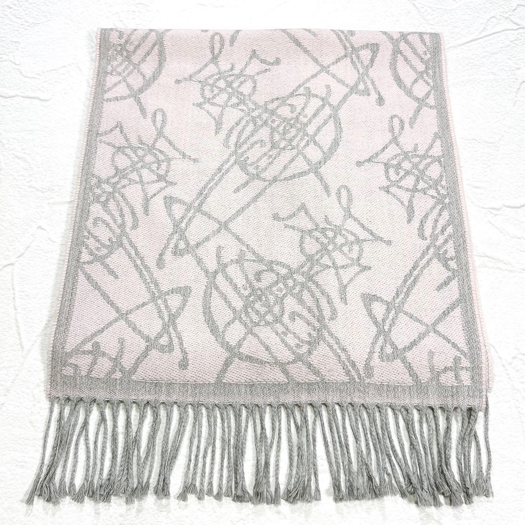 美品✨ヴィヴィアンウエストウッド　マフラー　総オーブ柄　リバーシブル　イタリア製