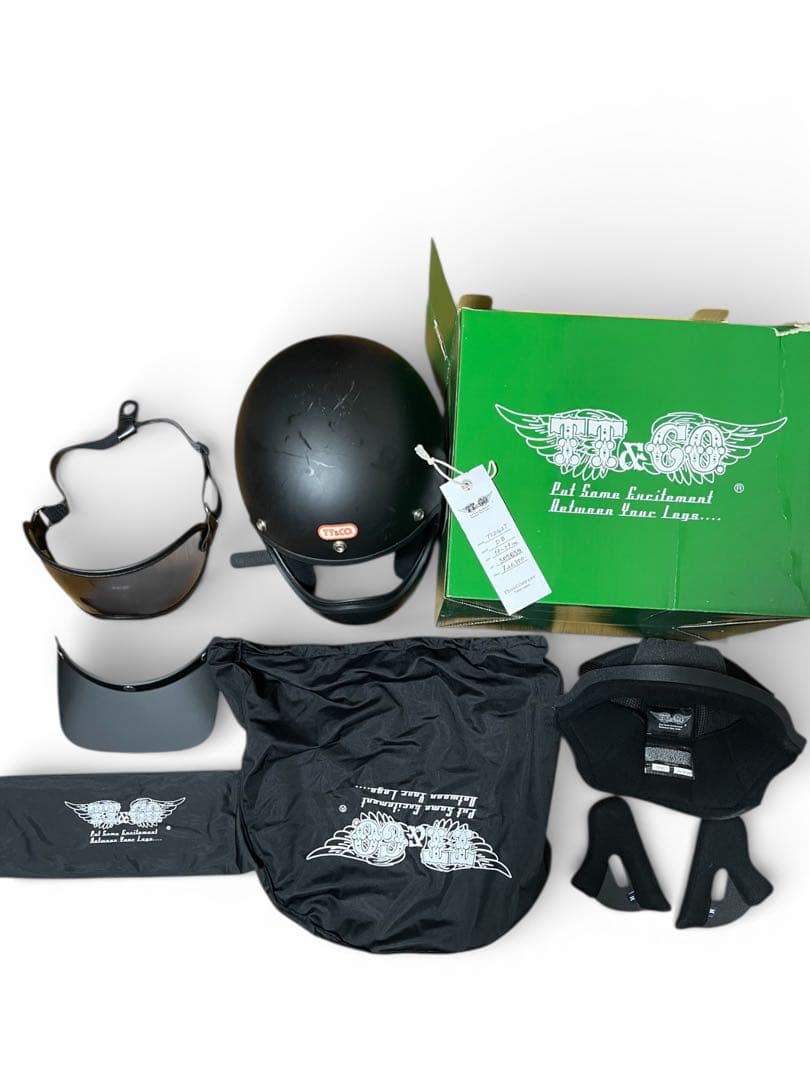 わ*ん様 TT&CO. ヘルメット マットブラック　セット　PSマーク