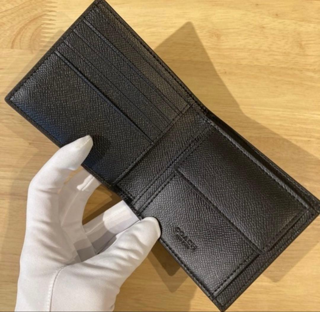 新作　コーチ　COACH 長財布　二つ折り　シグネスチャーブラック　即日発送