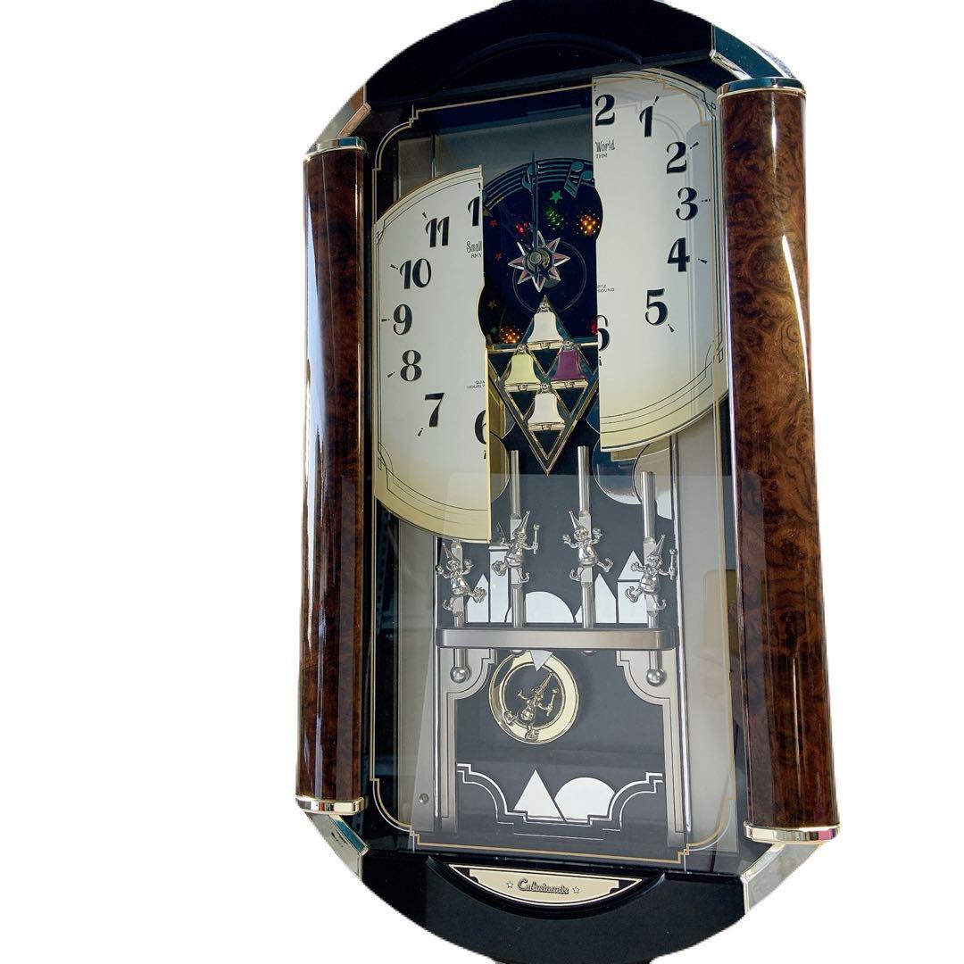 【希少】RHYTHM 壁掛けからくり時計 4MJ849RH リズム時計