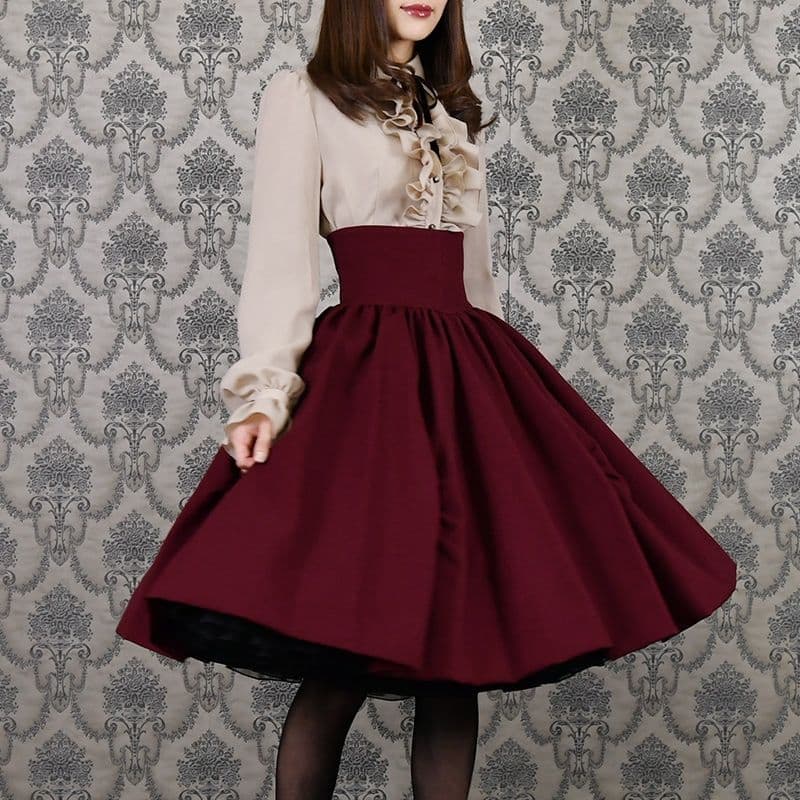 NO.S PROJECT 二次元と運命が交差するスカート ボルドー Lサイズ