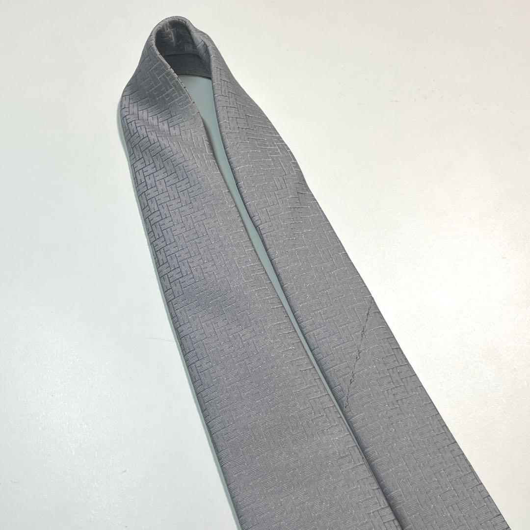 ✨美品✨HERMES エルメス　ネクタイ　高級シルク　ファソネ H柄 グレー