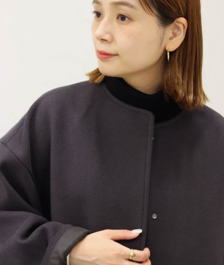 JOURNAL STANDARD スーパー140ビーバーノーカラーショートコート