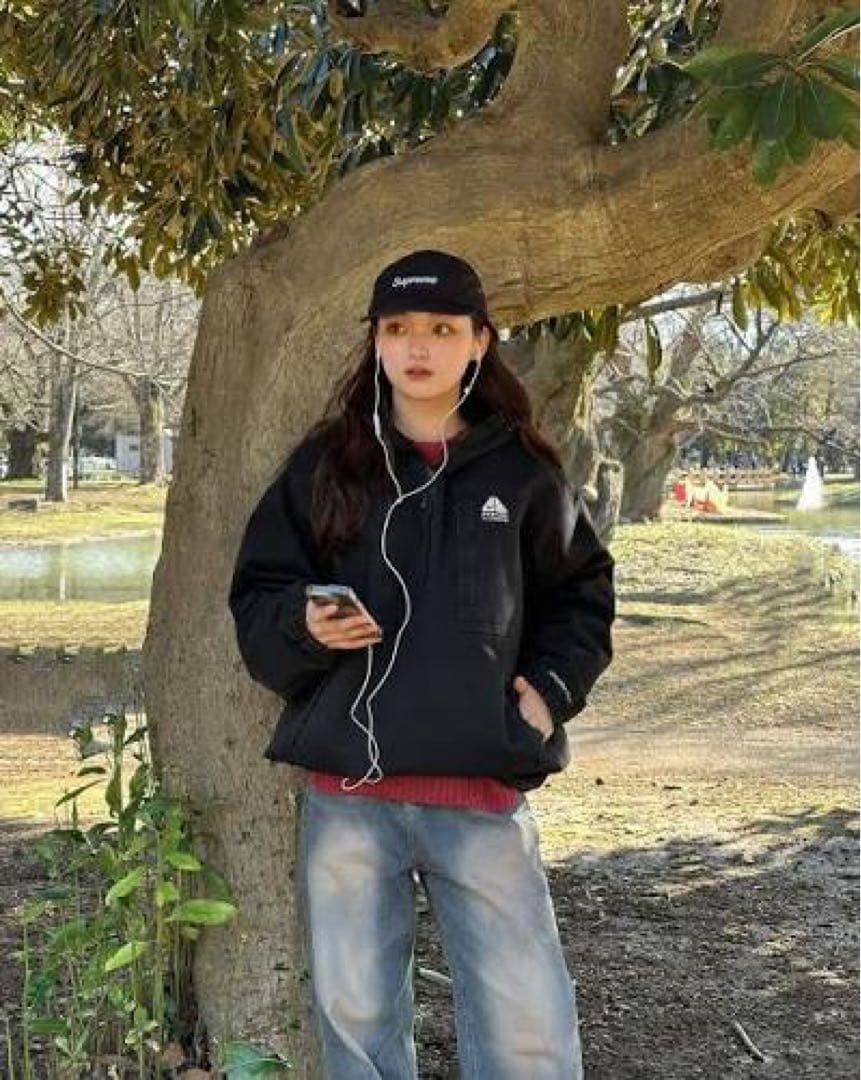 S*_様 NikeACG Supreme ブラック プルオーバージャケット M