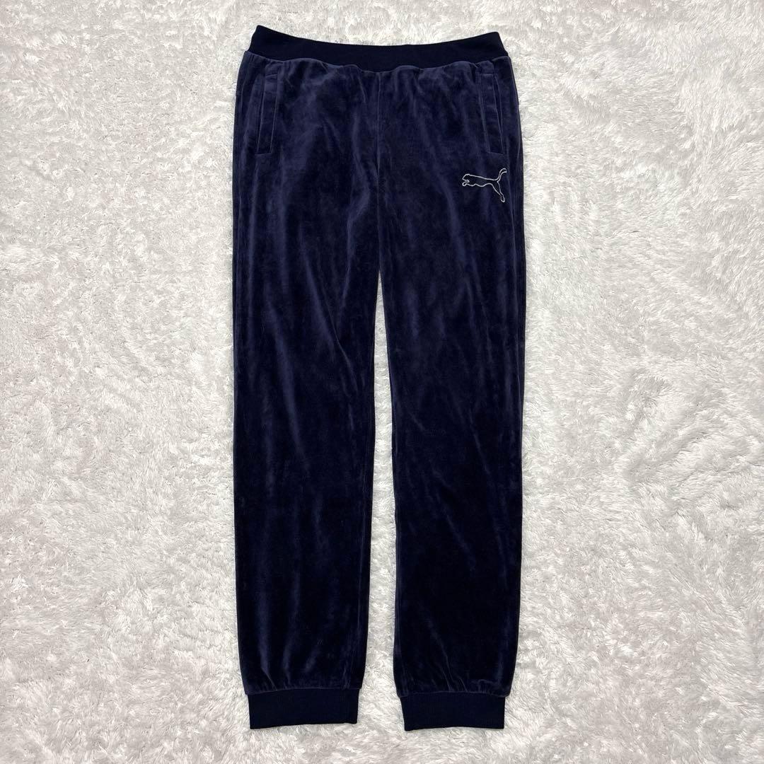 美品✨00s Y2K PUMA ベロア ジャージ 上下 セットアップ ネイビー