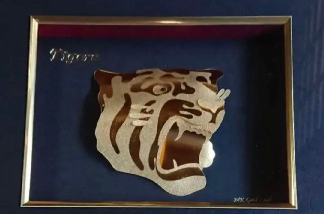 【新品未使用】阪神タイガース 純金箔立体オブジェ 記念品