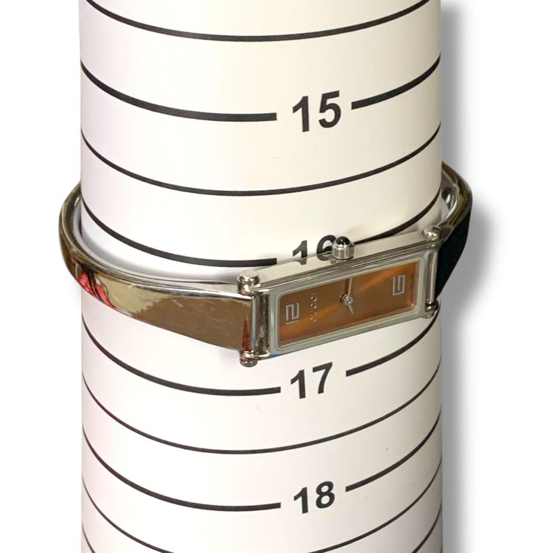 箱付き　GUCCI 1500L バングルウォッチ オレンジ文字盤　グッチ