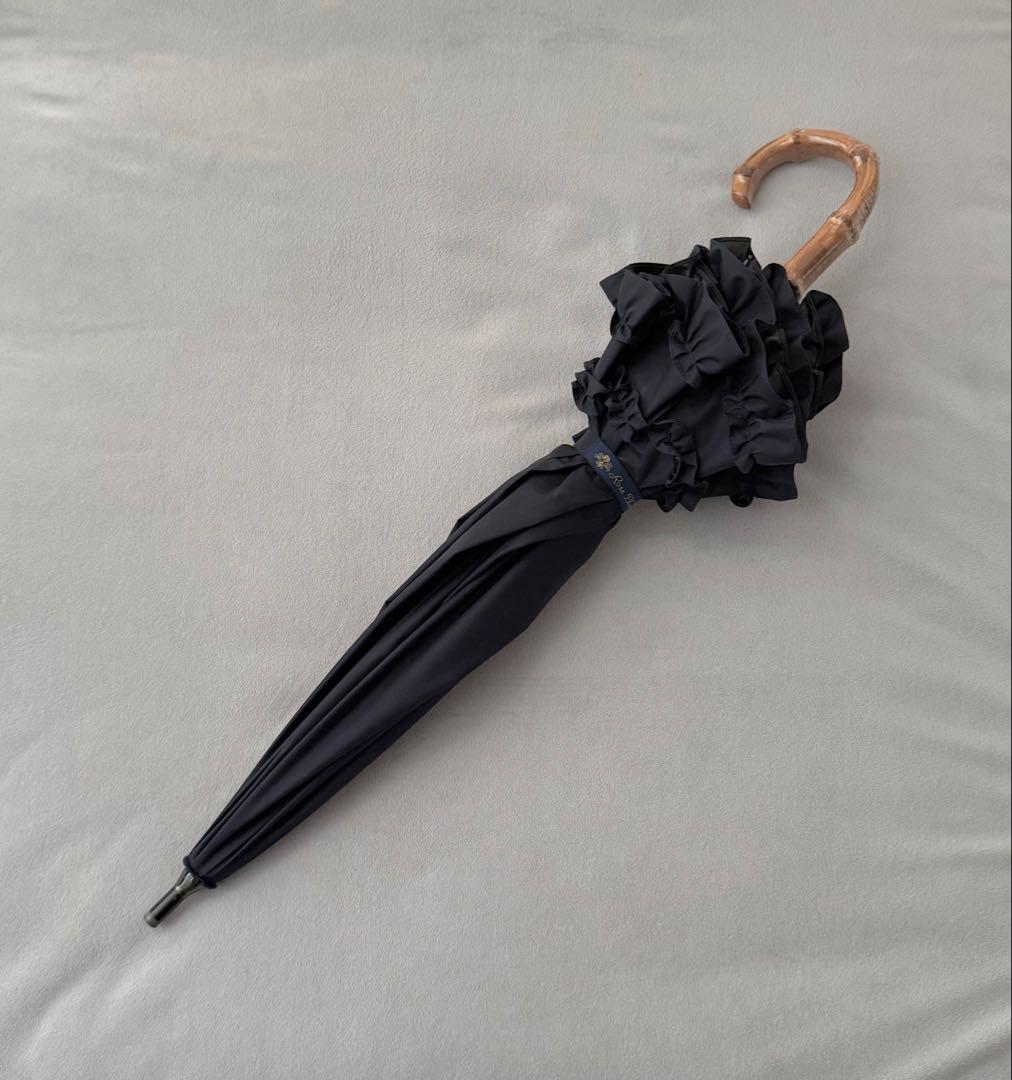 芦屋ロサブラン 日傘 ショートフリル ネイビー 新品