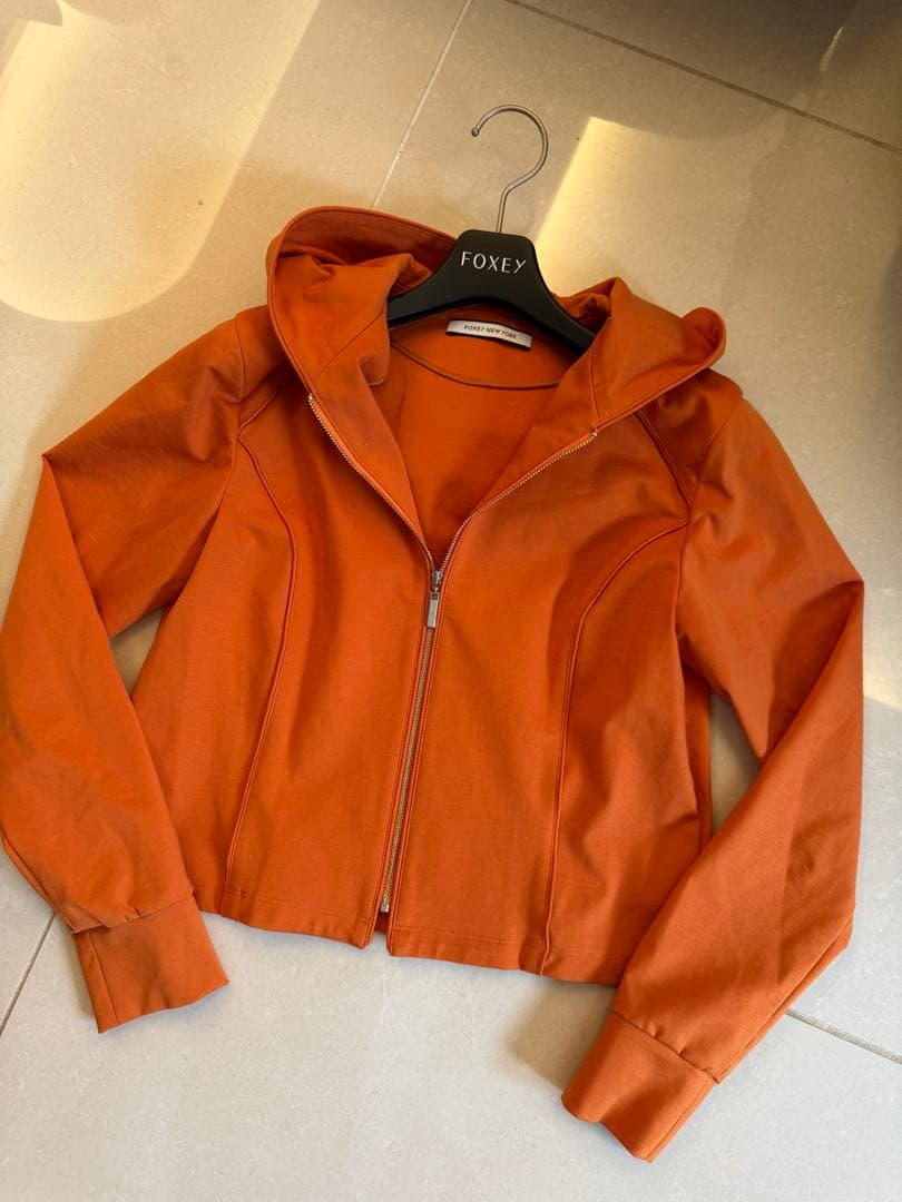 foxy フード付きオレンジパーカー サイズ38
