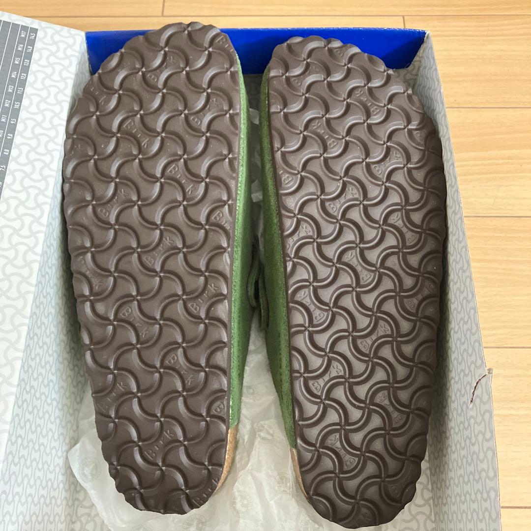 新品未使用品　ビルケンシュトック　ボストンファー　グリーン