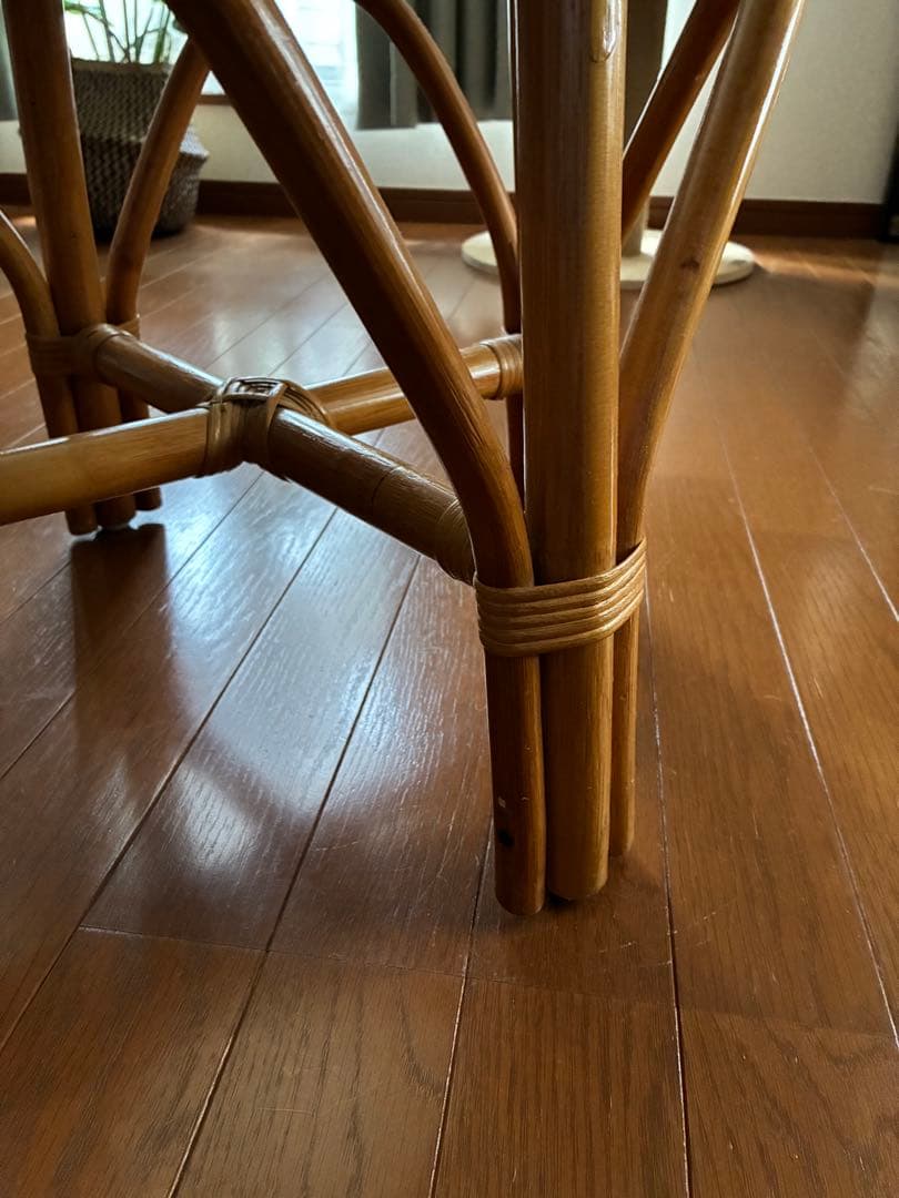 Emi★ラタン 籐のテーブルアジアンヴィンテージ 昭和レトロ アンティーク