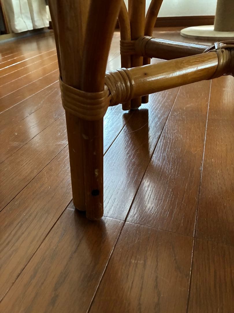 Emi★ラタン 籐のテーブルアジアンヴィンテージ 昭和レトロ アンティーク