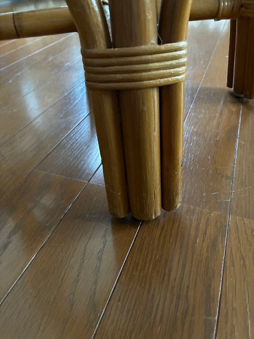 Emi★ラタン 籐のテーブルアジアンヴィンテージ 昭和レトロ アンティーク