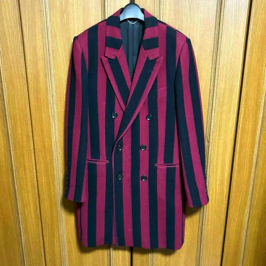 JOHN LAWRENCE SULLIVAN ストライプ チェスターコート