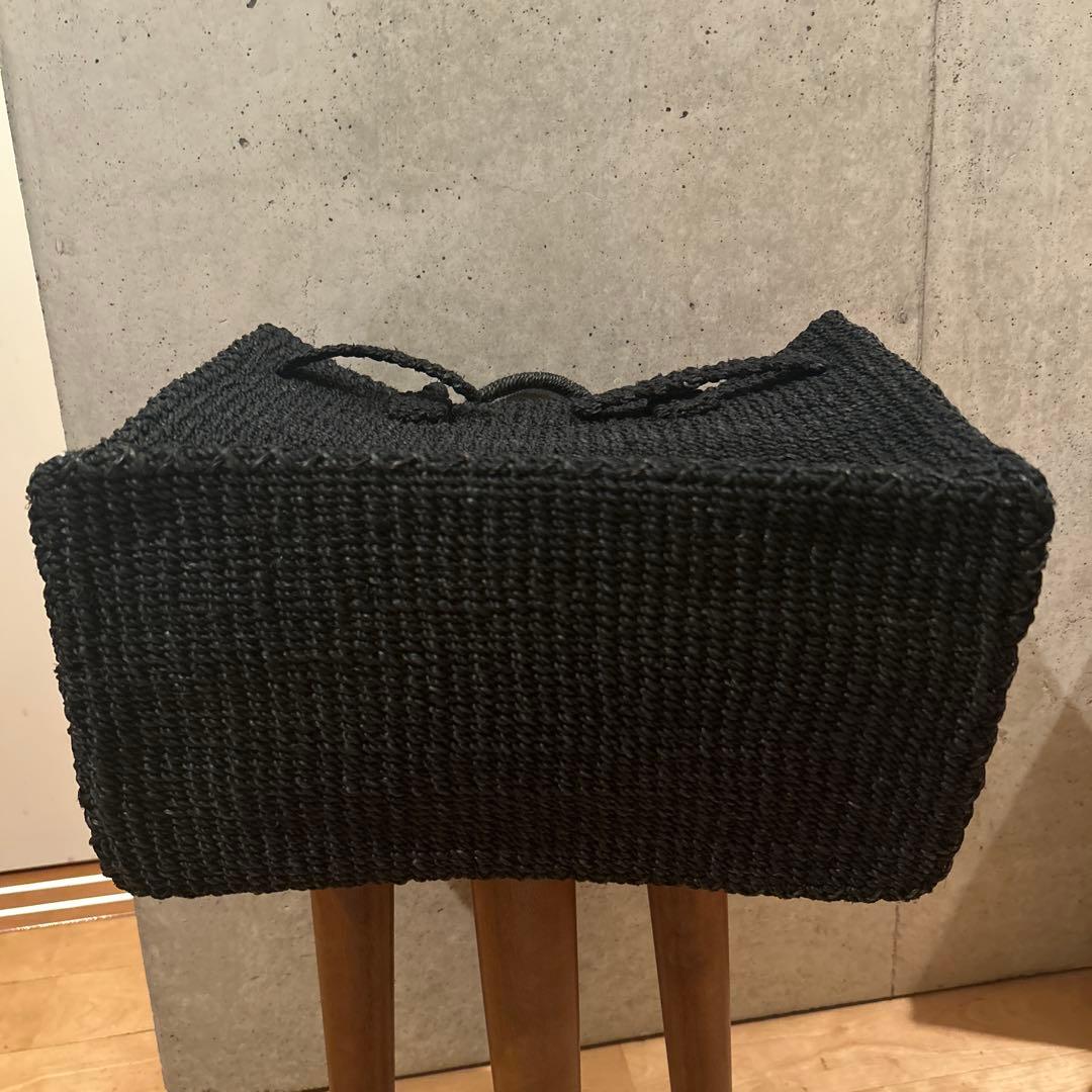 SEA(シー)オールアバカ カゴバーキンバッグ　M ブラック