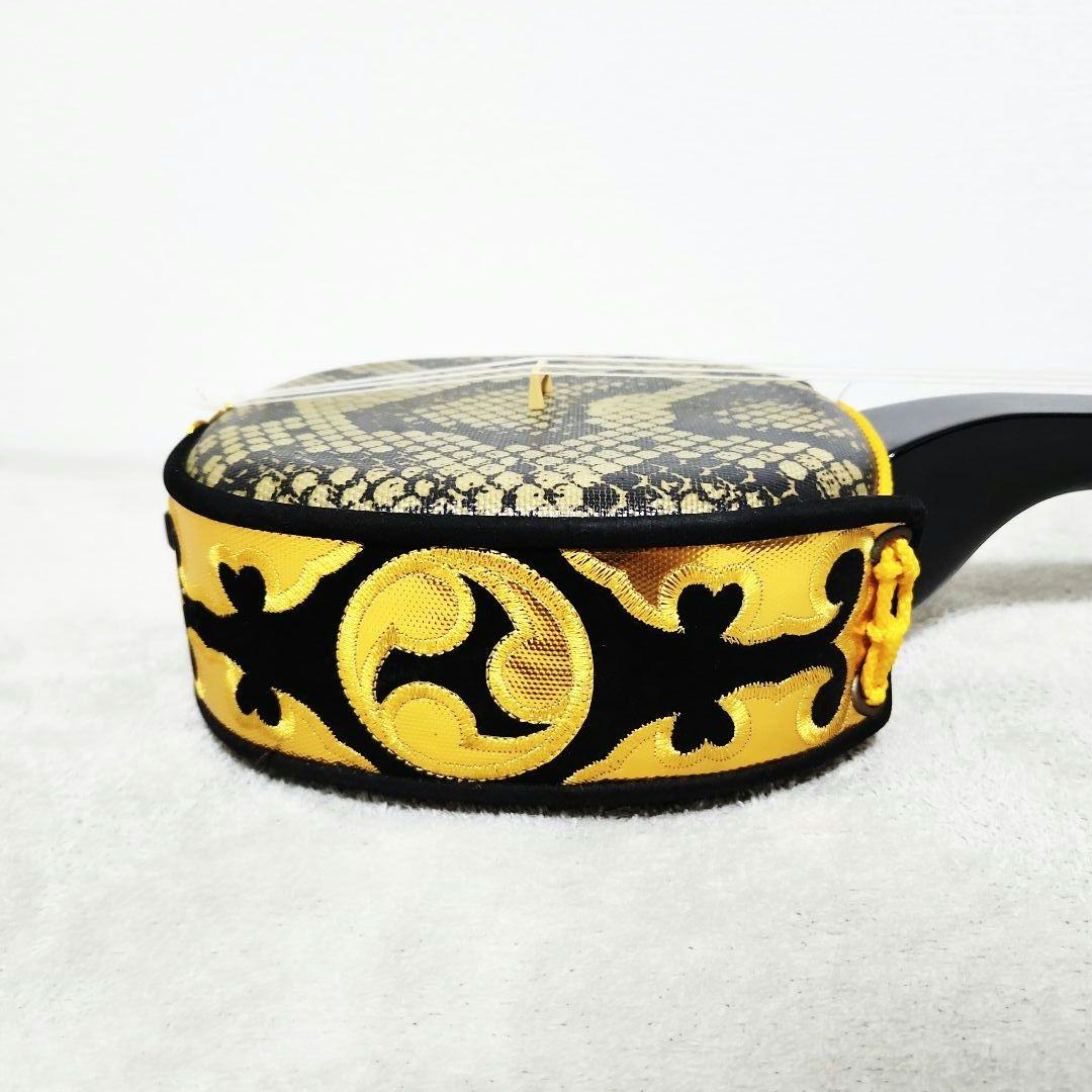 沖縄三線 蛇革調 ケース付属品付き