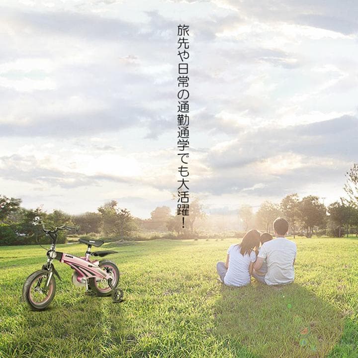 子供用自転車 ピンク16インチ補助輪 泥除け前後つき ディスクブレーキ送料無料