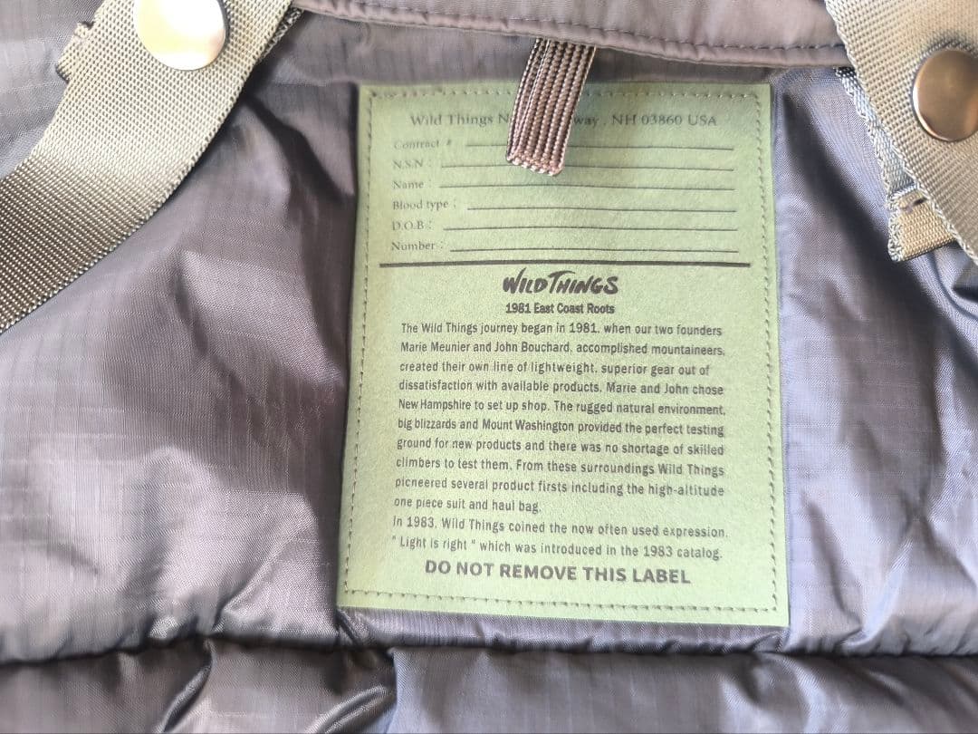 【美品】ワイルドシングス モンスターパーカー 中綿 ダウンコート ミリタリー