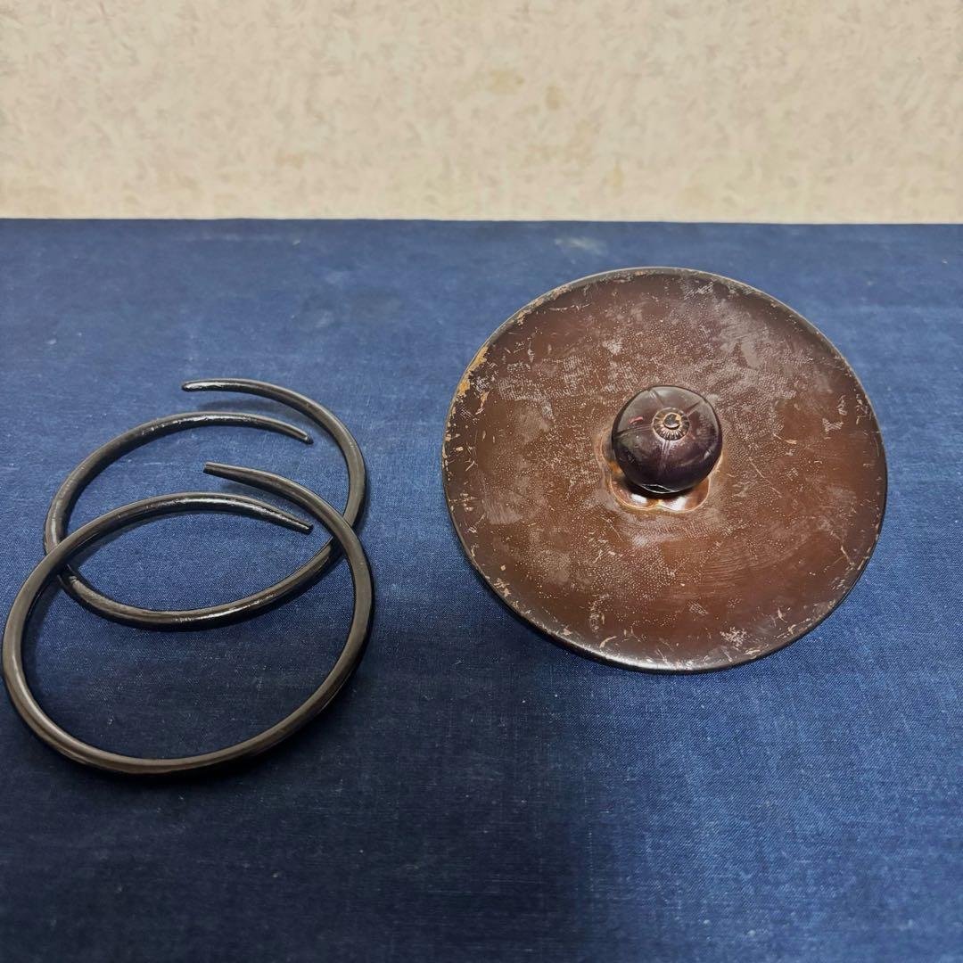 風炉/茶釜/電熱器/唐銅朝鮮風炉釜/野々田製電熱器/敷板/茶道具/お点前道具