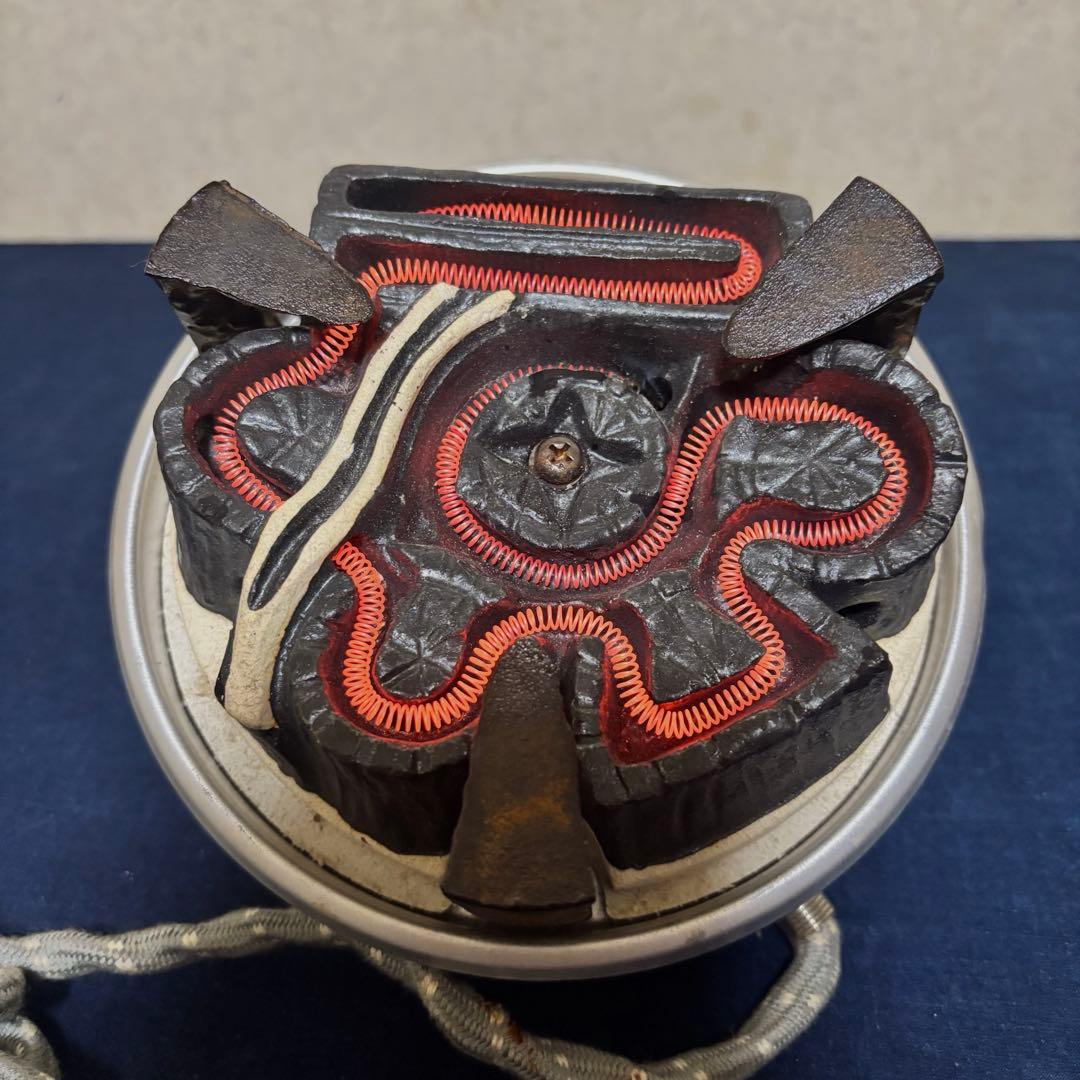 風炉/茶釜/電熱器/唐銅朝鮮風炉釜/野々田製電熱器/敷板/茶道具/お点前道具