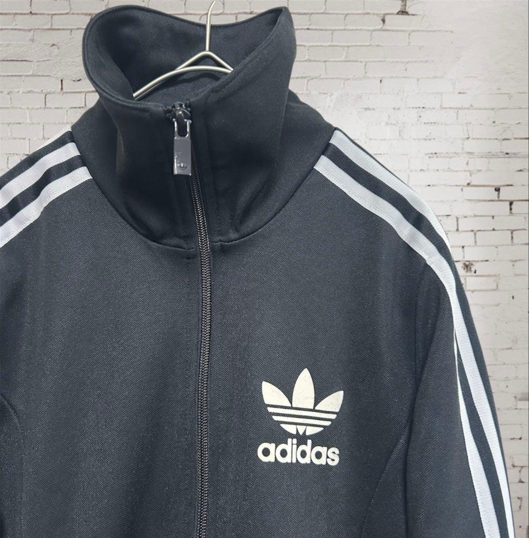 adidas アディダス　レディースジップアップワンピース　ブラック