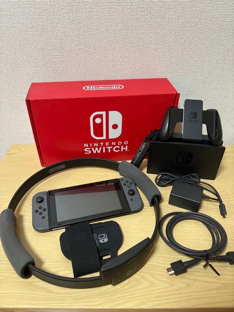 Nintendo Switch グレー HAC-001 本体＋リングコン 美品