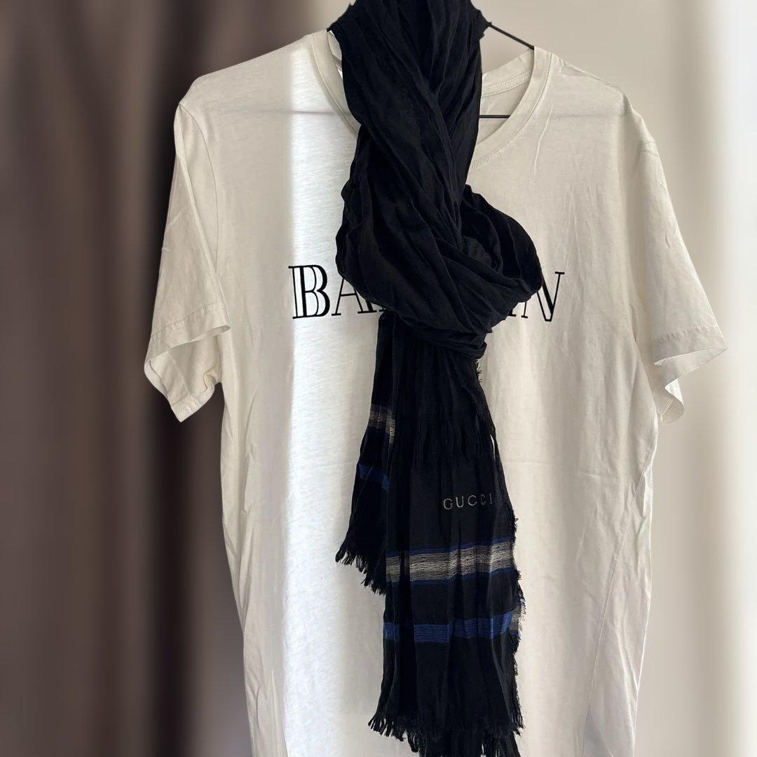 GUCCI 大判ストライプデザイン ストール