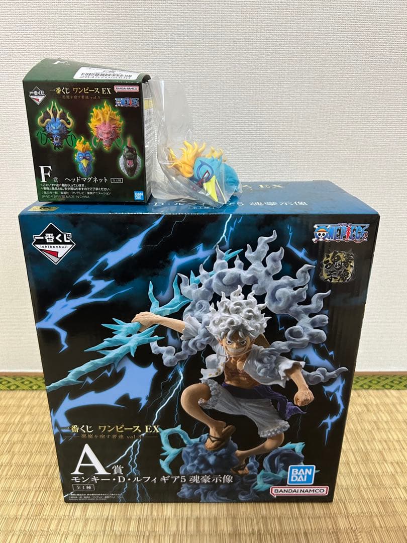 一番くじ ワンピース A賞モンキー・D・ルフィ　ギア5 魂豪示像 F賞マルコ