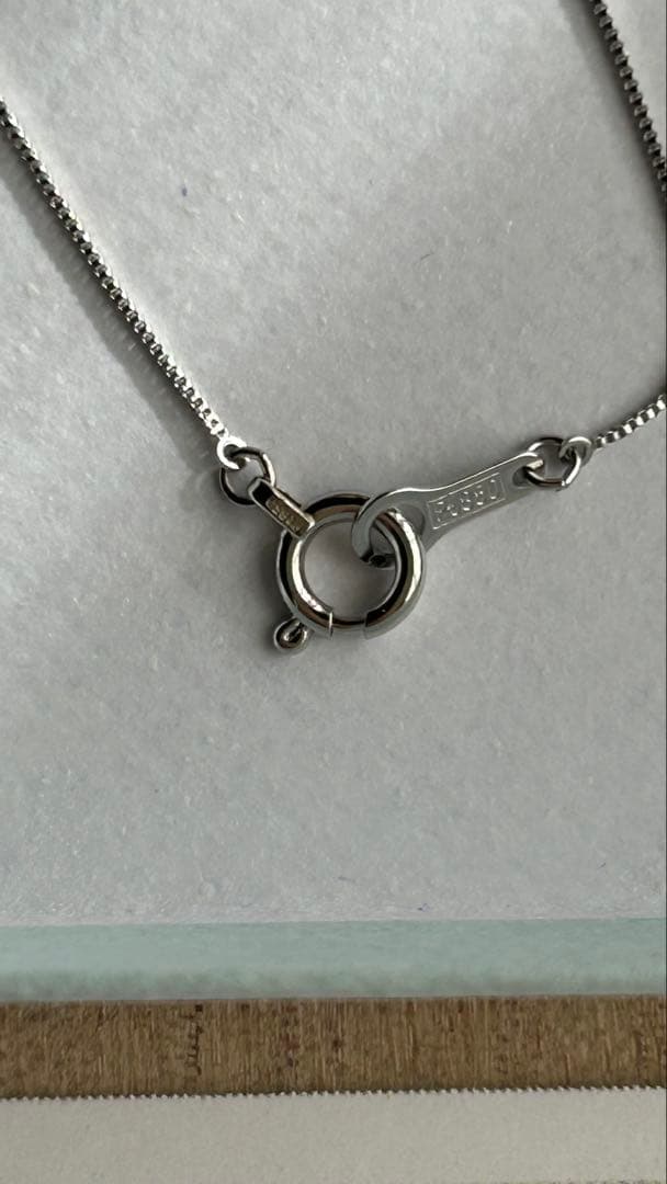 Pt850プラチナチェーンネックレス ベネチアンチェーン40cm