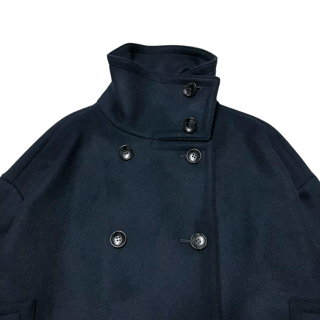 25AW✨　新品タグ付き　NOBLE スタンドカラーオーバーコート ネイビー