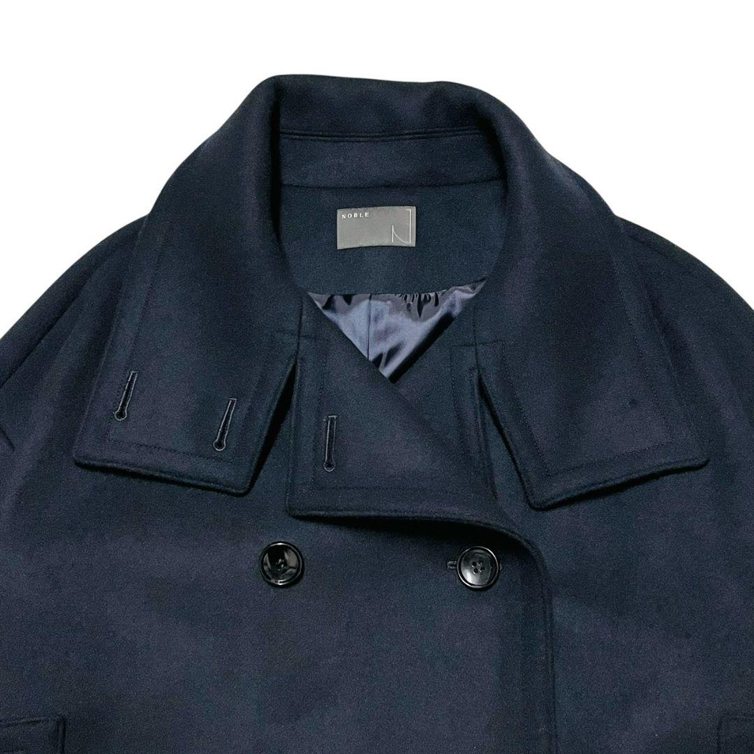 25AW✨　新品タグ付き　NOBLE スタンドカラーオーバーコート ネイビー