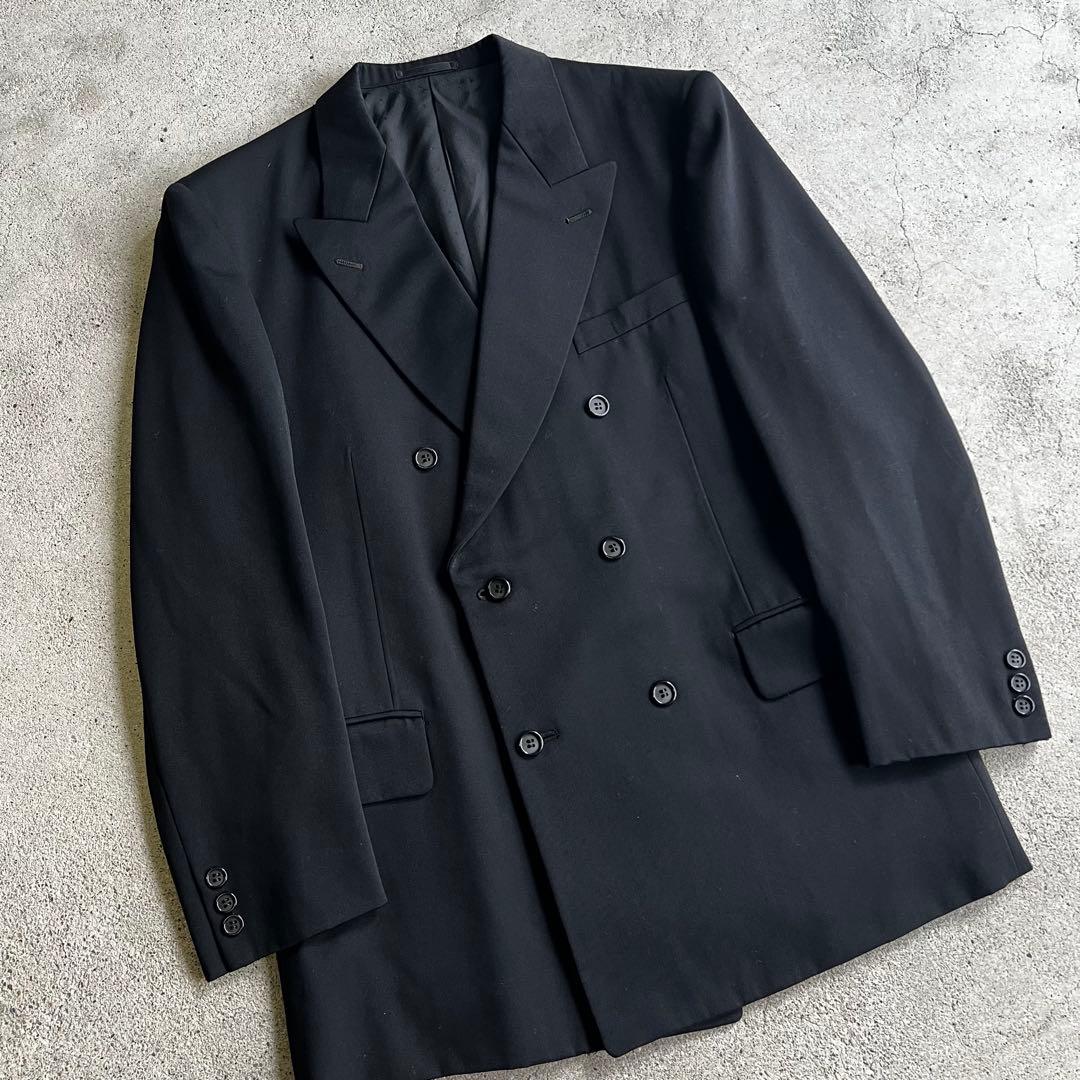 80's~90's ダブルブレスト YZIP ブラック スーツ 成人式 古着