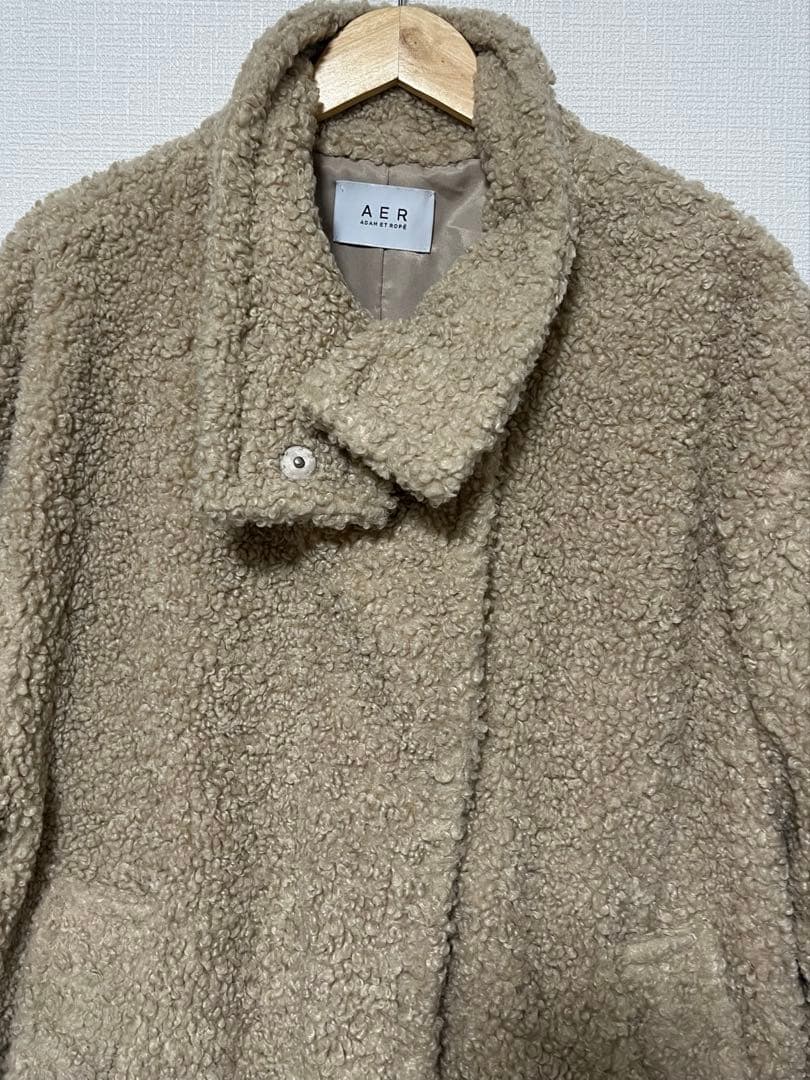 スタンドカラーボアコート アダムエロペ コート アウター