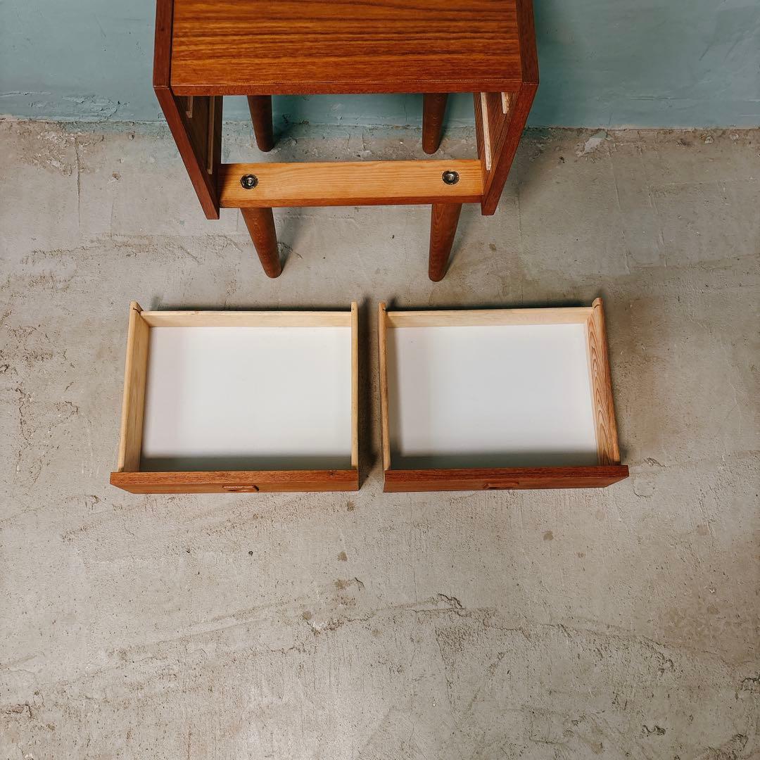 スウェーデン　チーク材　二段チェスト　北欧家具　北欧ビンテージ