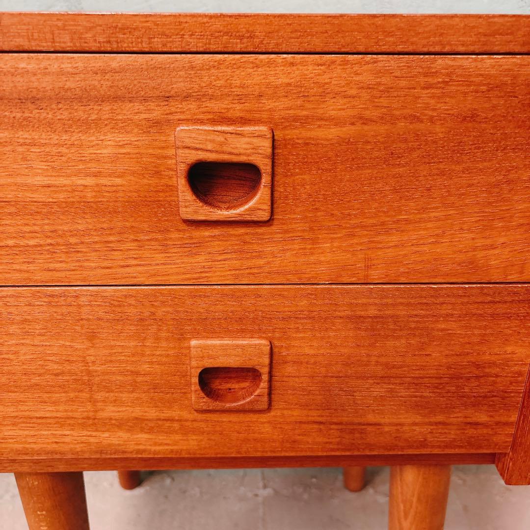 スウェーデン　チーク材　二段チェスト　北欧家具　北欧ビンテージ