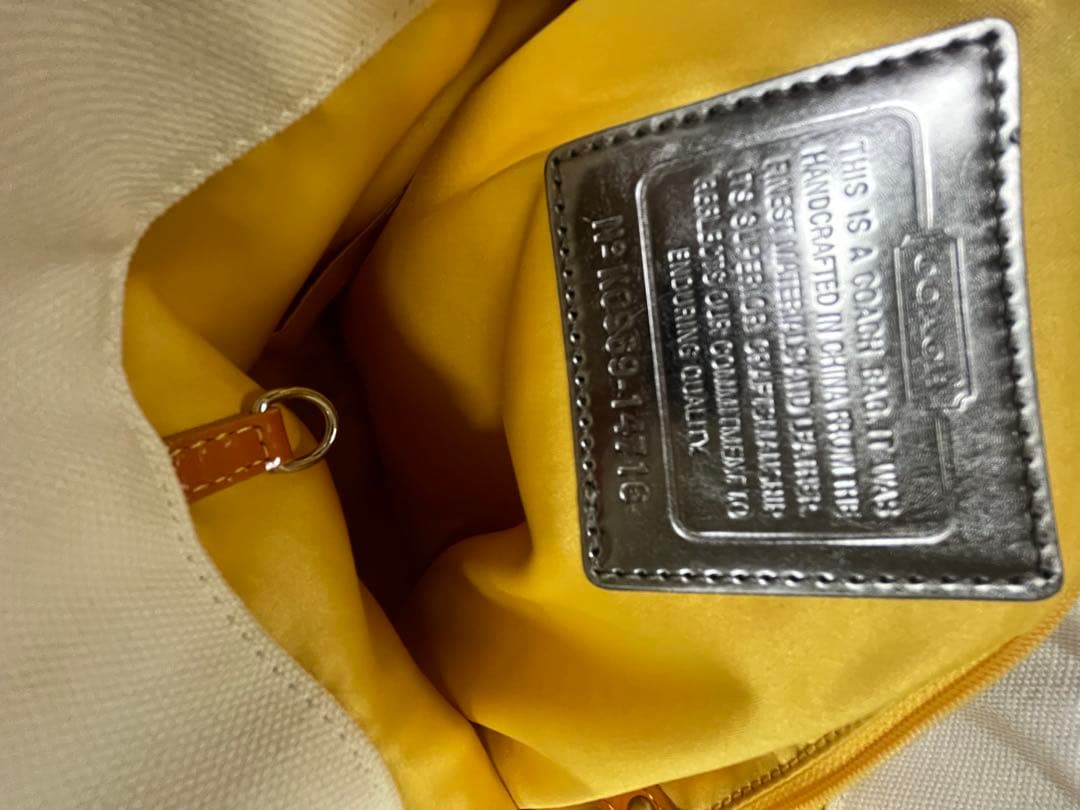 激レア COACH POPPY トートバッグ キャンバス GOLDY