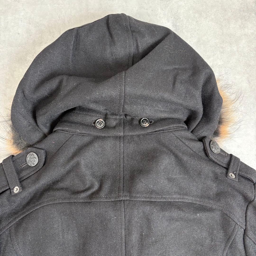 PPFM ナポレオンジャケット M ファー 希少 Y2K 黒 ウール ラクーン