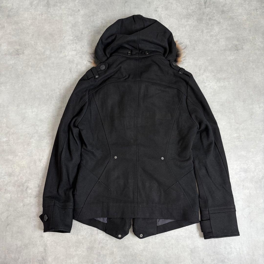 PPFM ナポレオンジャケット M ファー 希少 Y2K 黒 ウール ラクーン