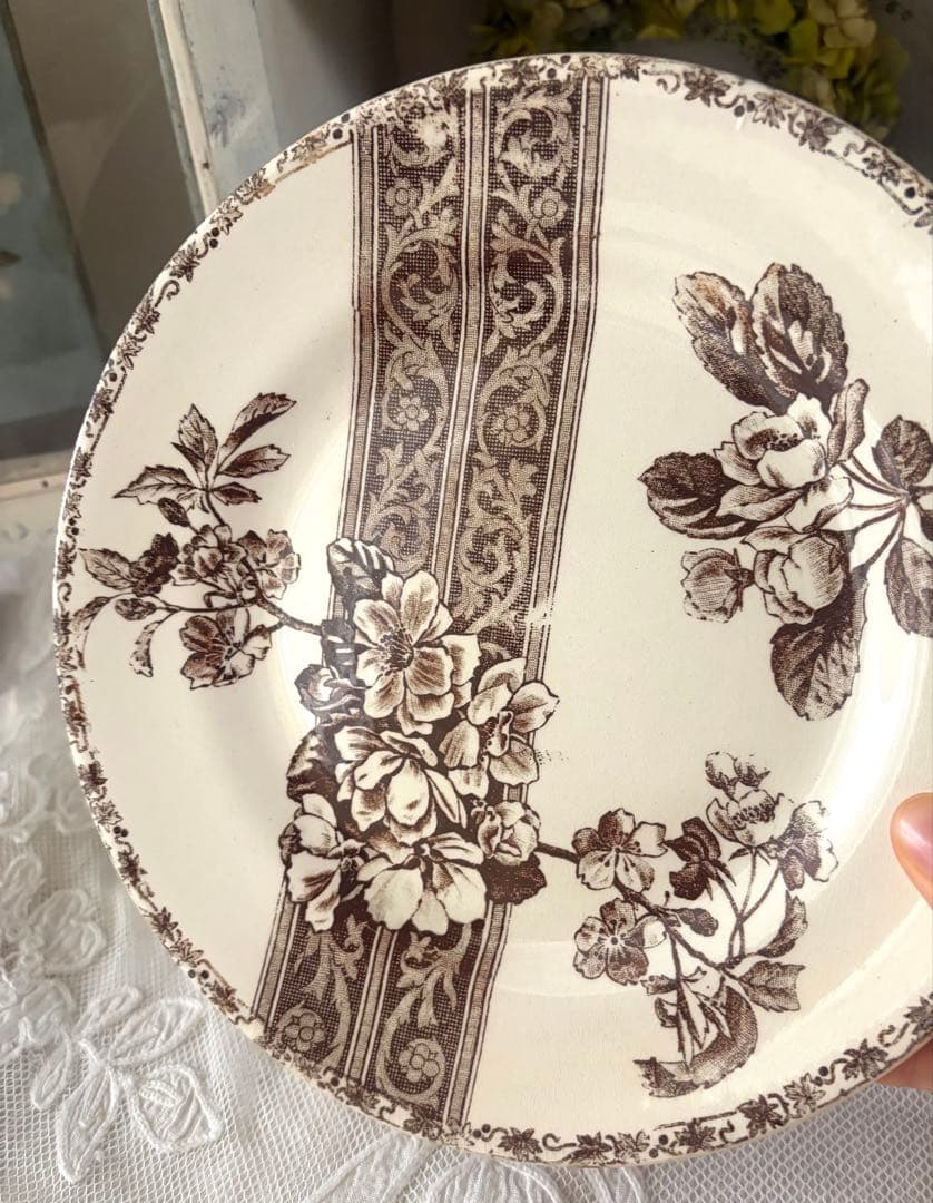 【美品】フランスアンティーク デザートプレート ２枚 エミール・ブルジョワ 平皿