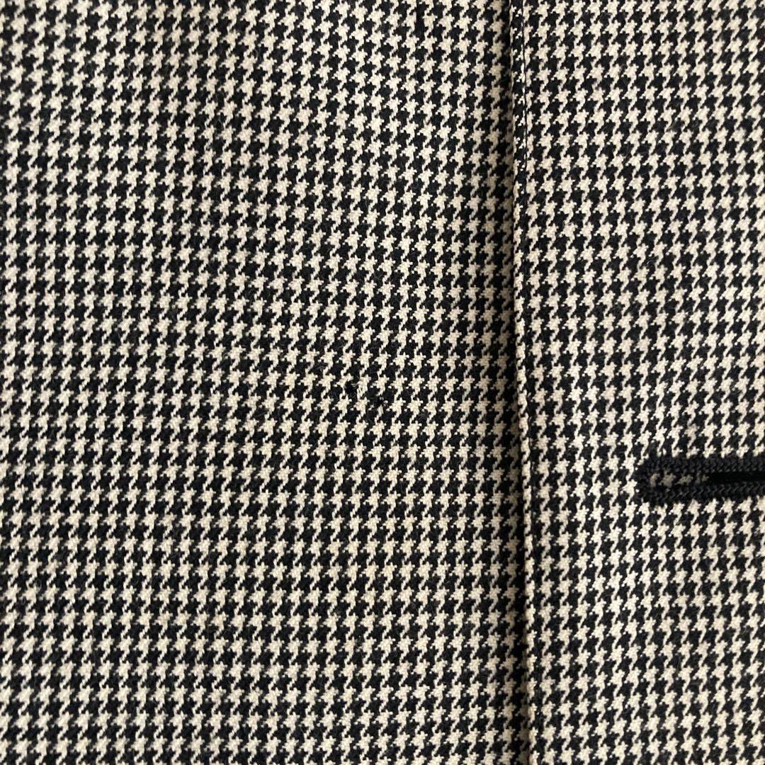 アルベロベロ テーラードジャケット 千鳥格子 刺繍 ハート アシンメトリー 黒