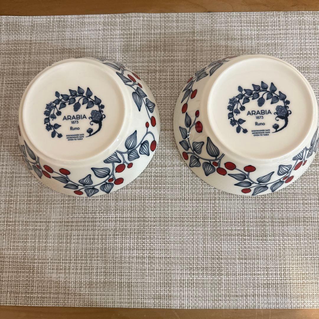 アラビア ルノ フロストベリー17cmボウル2個セット