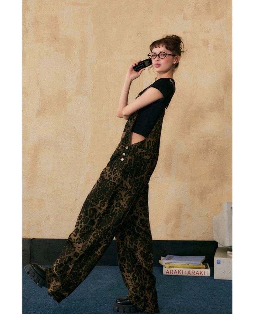USG レオパード柄オーバーオール