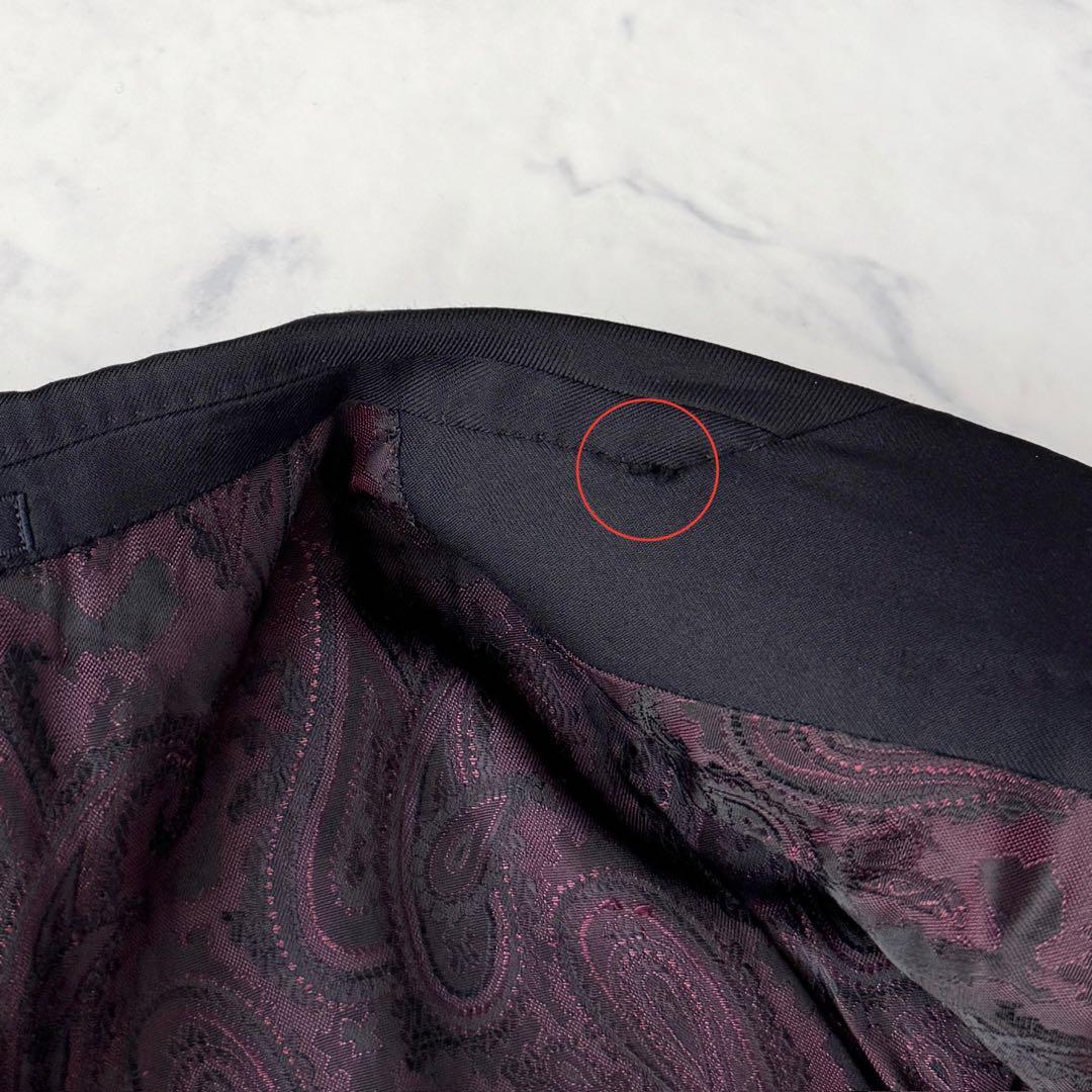 アクアスキュータム ダブル テーラード ジャケット ブレザー ブラック L〜XL