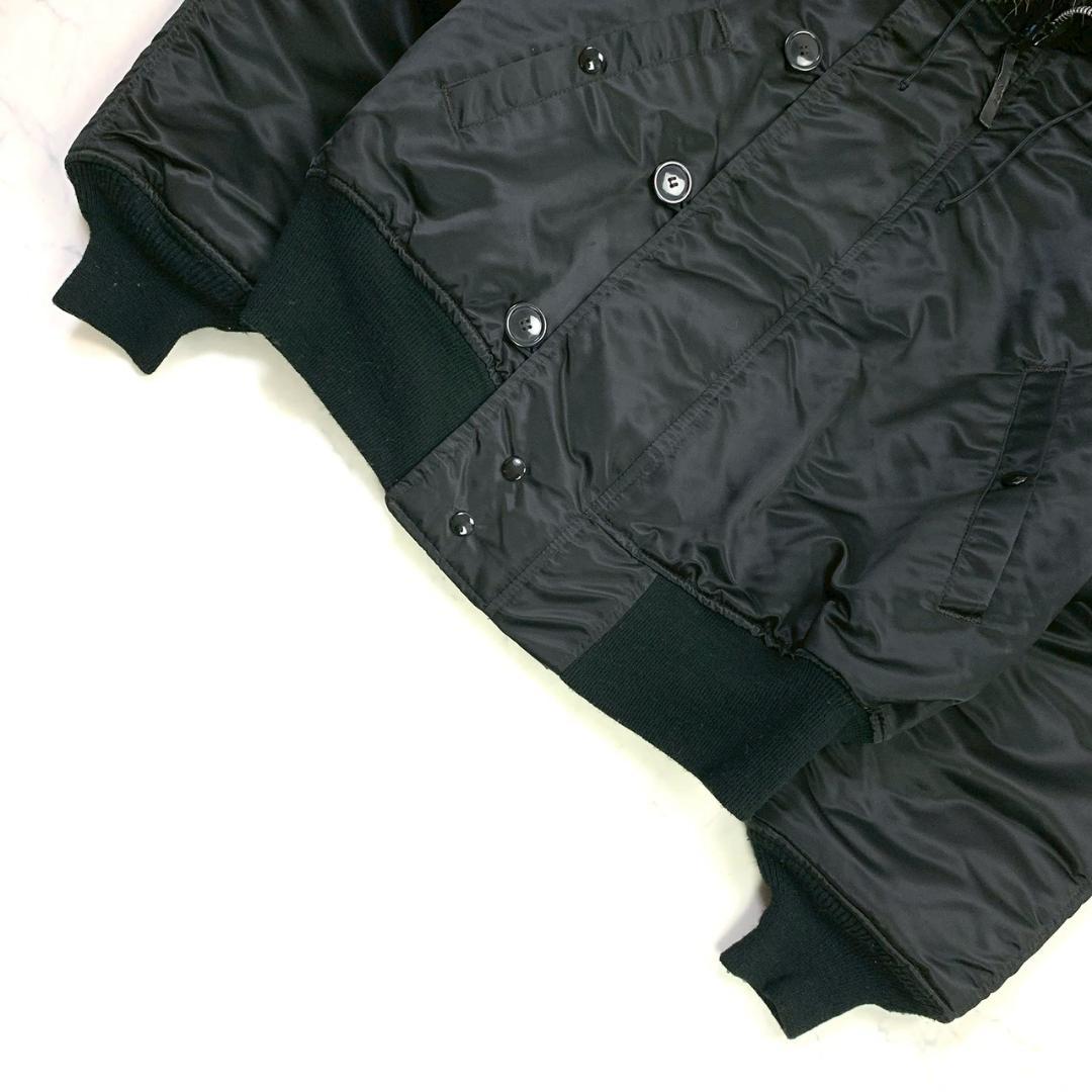 USA製★CORINTH N-2B コヨーテファー 短丈 ブラック L　D922