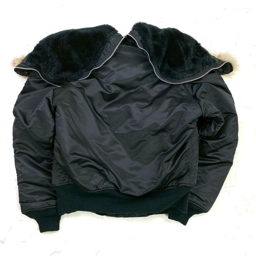 USA製★CORINTH N-2B コヨーテファー 短丈 ブラック L　D922