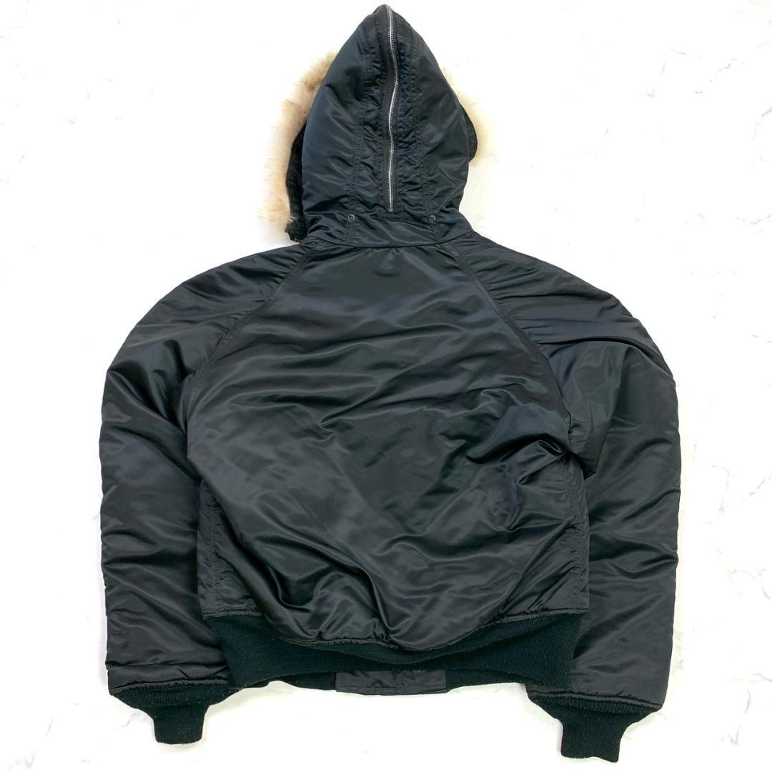 USA製★CORINTH N-2B コヨーテファー 短丈 ブラック L　D922