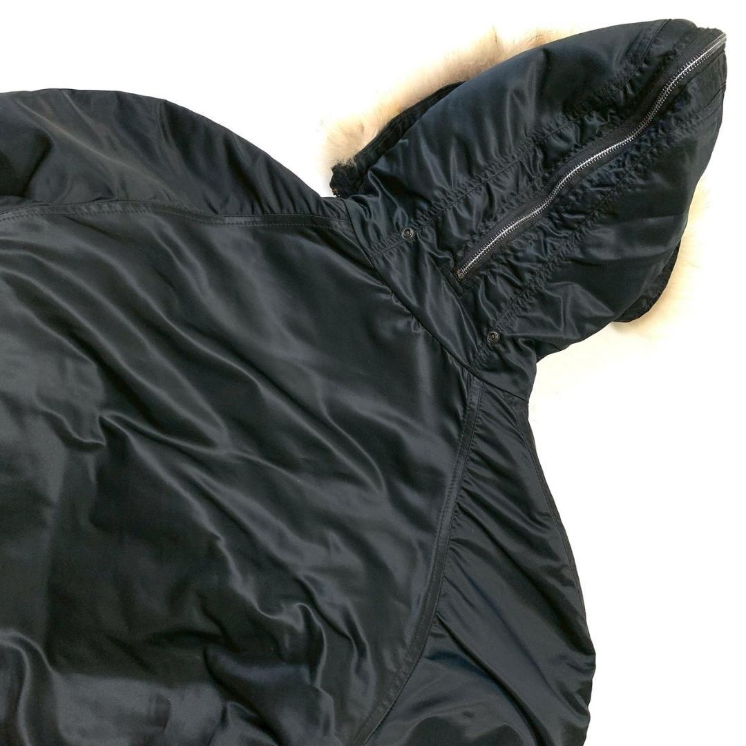 USA製★CORINTH N-2B コヨーテファー 短丈 ブラック L　D922