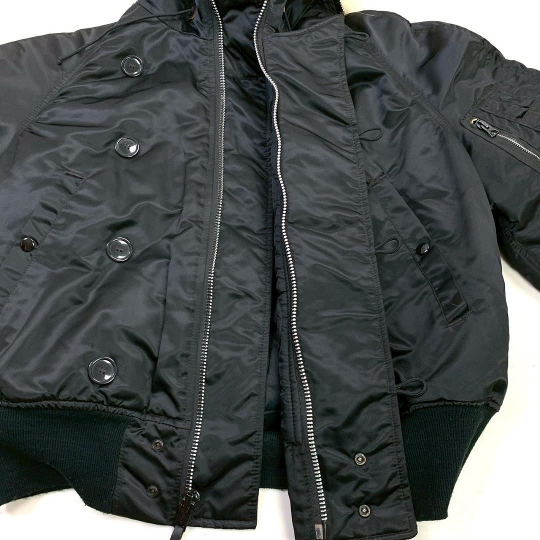 USA製★CORINTH N-2B コヨーテファー 短丈 ブラック L　D922