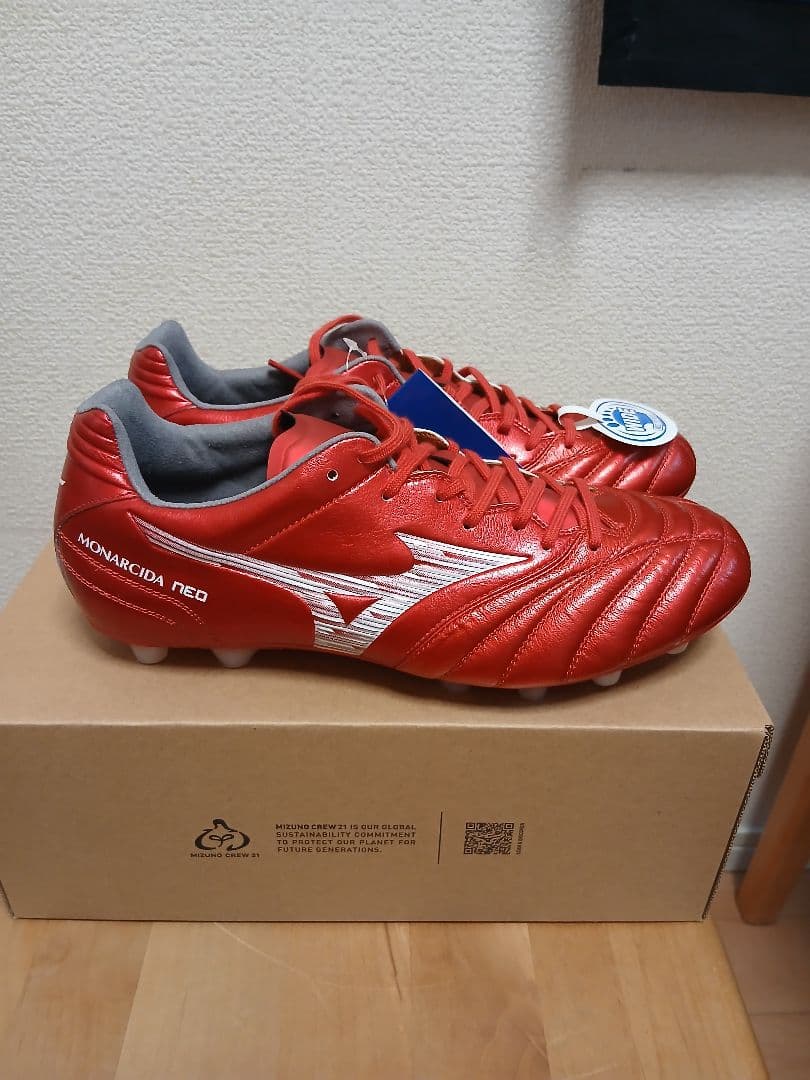 サッカー スパイク ミズノ モナルシーダ ネオ3 ワイド エリート 26cm 赤