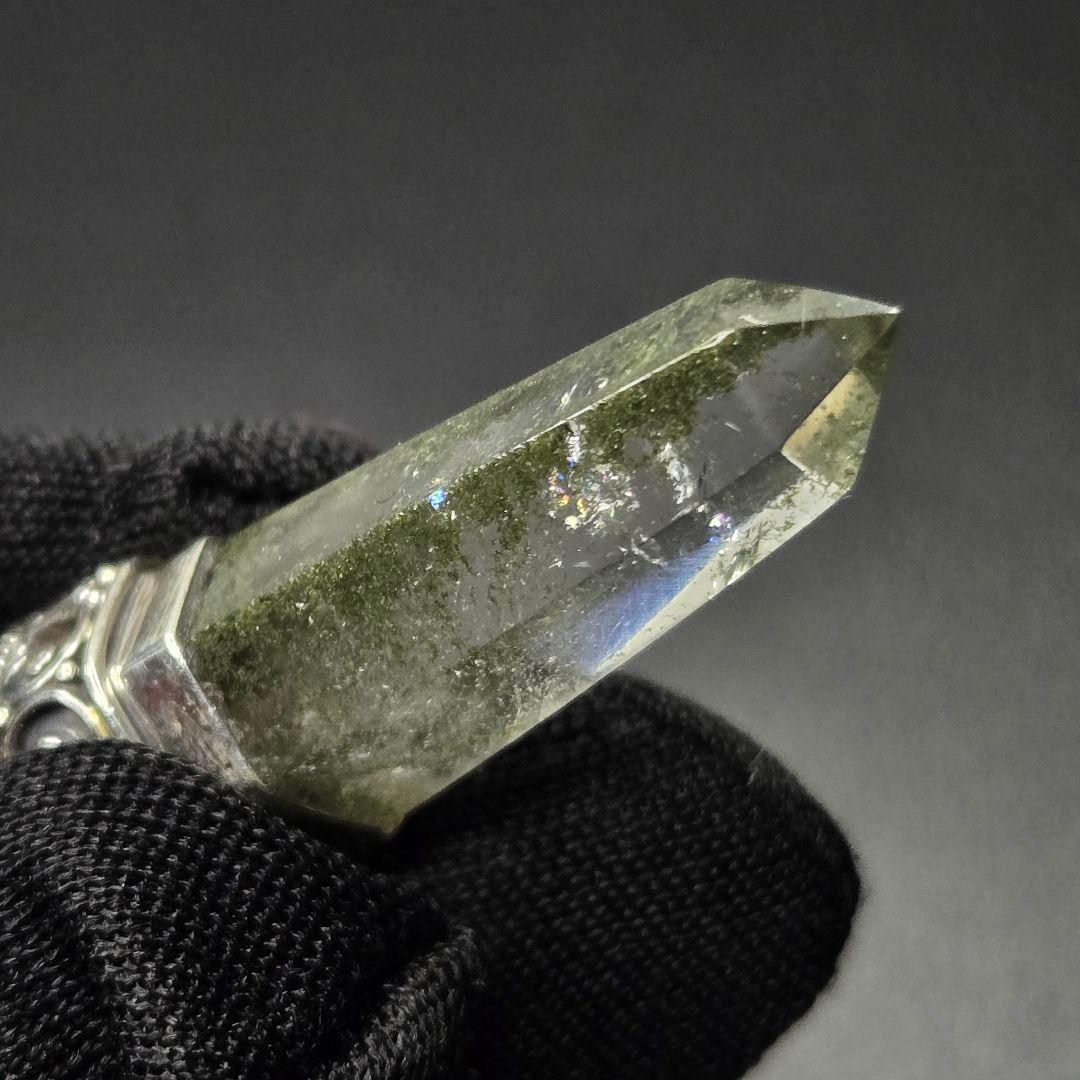 【超希少石/最強品質】虹入りガネーシュヒマール産水晶ポイント＊30mm＊　天然石